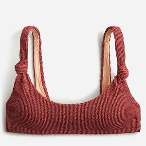 J.Crew Scoopneck Bikini Top, Medium, Knotted Straps